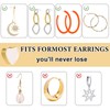 Shimmeroo 12 Pcs Silicone Flat Earring Backs for Studs, Clear