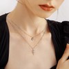 REIOT Women's Silver Necklace, Double Chain Made of 925 Sterling
