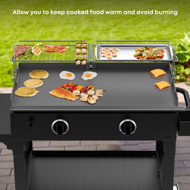 Stanbroil Griddle Warming Rack and Tray for 28" Blackstone Griddle