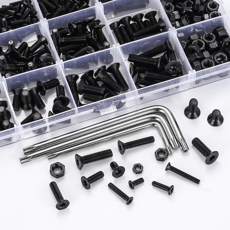 450 Pieces M3 M4 M5 Torx Screws Set, Countersunk Screws