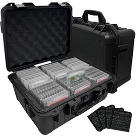 CurioCrate Toploader Storage Box, Top Loader Hard Case for 3" x 4" Rigid Card Holder for Trading, Toploaders Box for 300 3" x 4" 35pt Toploader, with Removable Thick Foam Slot