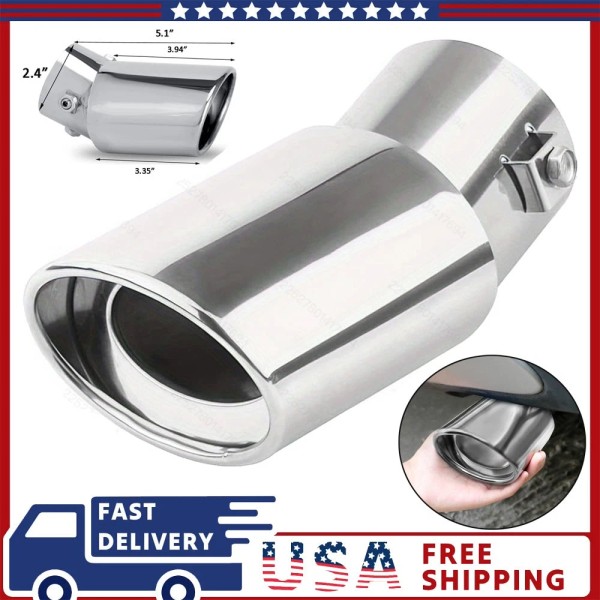 Unbranded For Honda CRV CR-V 2" Curved Car Exhaust Tip