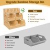MTGSTOCL Upgraded 3 Tier Bamboo Pantry Storage Bins - Stackable