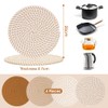 Chamgeco 10-Inch Woven Table Mats Placemats Trivets, 4PCS Heat-Resistant Cotton