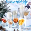 Jingmore 250pcs Christmas Snowflake Charcuterie Cups with Picks Set 50pcs