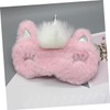 TOVINANNA 2Pcs Furry Eye Covers Plush Sleep Masks for Comfortable