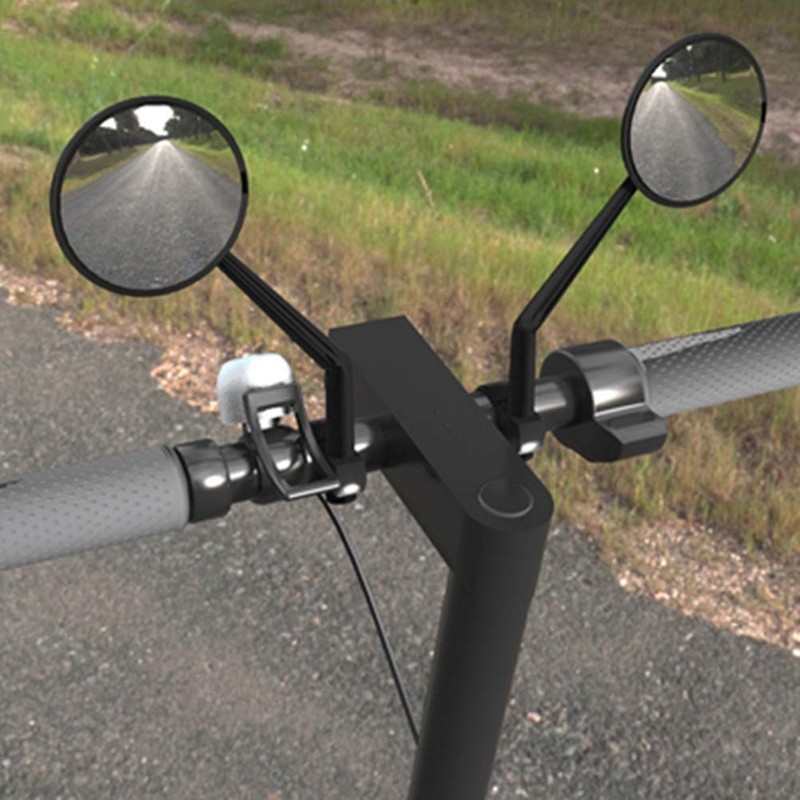 Scooter Handle Rearview Mirror - Adjustable Angle - Wide View