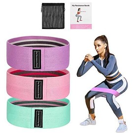 LETTURE Bandas de Resistencia Antideslizante con 3 Niveles, Set de 3 Banda Elastica Musculacion Fitness Bandas de Entrenamiento para Ejercicios de