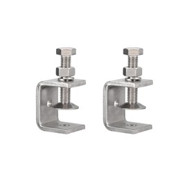 Awclub 2 Pack 304 Stainless Steel C Clamps with 30mm/1.18" Stable Wide Jaw Opening Tiger Clamp for Woodworking Welding Construction Household Mount