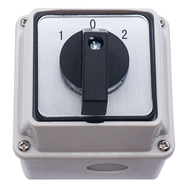 Taiss Changeover Switch 3 Position Selector Switch Box 8 Terminals