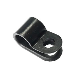 Alamic Cable Clamp R-Type Cable Clip Wire Clamp 1/4-inch Nylon Screw Mounting Cord Fastener Clips with Screws for Wire Management - 50 Pcs Cable Clamps + 50 Pcs Screws