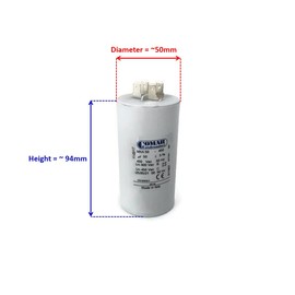 Made in Italy Motor Electrolytic Comar Condenser Capacitor MKA 50UF 47.5UF 48UF 49UF 51UF 52UF 52.5UF 450V VAC