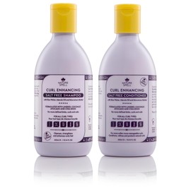 Nature Spell Curl Enhancing Shampoo and Conditioner Set For Women, Nourishes Curly Hair, Adds Definition, Volume & Shine, Vegan, 2 x 300ml