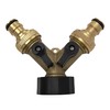 KANANA GA436 2-Way Y-Splitter 3/4 Inch with Shut-Off Valves for