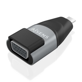 AISENS Adapter Converter Aluminium USB-C to VGA HDB15/H Grey