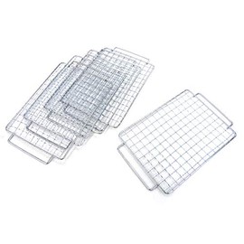 Gaobabu Steel Mini Grate Set of 5 B6 Size (Made in China) Steel B6 Size Approx 47g Grate Disposable Replacement BBQ BBQ