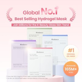 BIODANCE Bio-Collagen Real Deep Mask, Overnight, Pore Eraser, Hydrogel Mask Sheet, Pore Tightening, Hydrating, Low Molecular Collagen Face | 34g x4ea