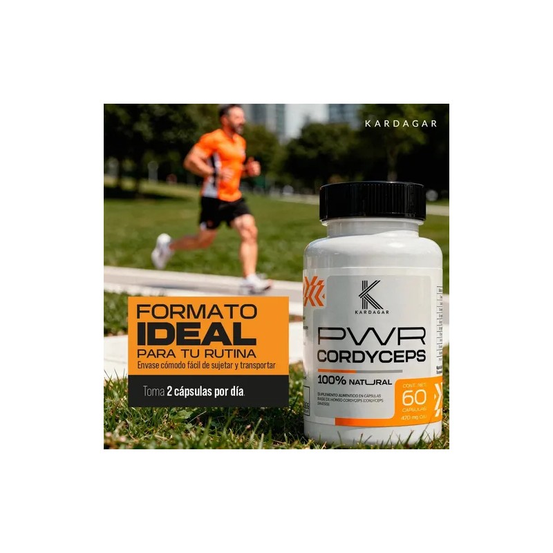 Cordyceps Power Kardagar Suplemento Extracto Hongo Puro Sabor Sin sabor