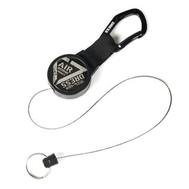 DRESS Carabiner Pin On Reel, Line Cutter, Scissors, Line Knot, Leader, PE, Fishing, Portable Scissors, Lightweight, Small, Scissors, Keychain, Black