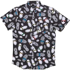 Molokai Fun Novelty Button Down Shirts (Pineapples with Sunglasses, XL)