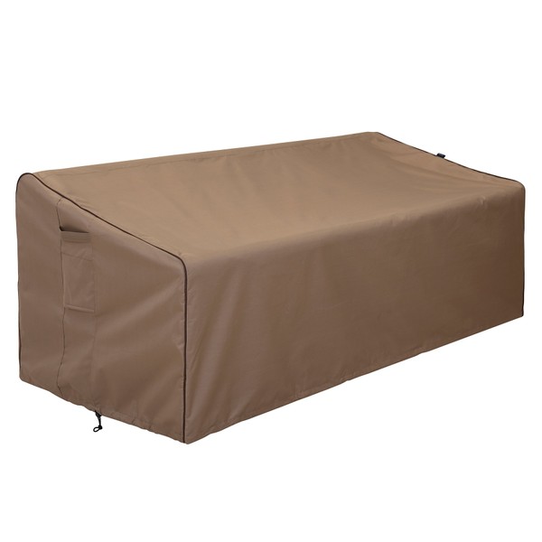 Finnhomy Outdoor Patio Bench Sofa Seat Cover Waterproof Couch Chair Cover Durable Heavy Duty Outdoor Furniture Bench Cover, 78”x 35" x 24"-32"