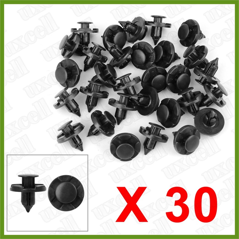 HOPESPANNER 30 Pcs 8mm Hole Retainer Clips- Plastic Drive Rivets