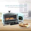 Elite Gourmet Americana 2 Slice, 9.5" Griddle with Glass Lid,