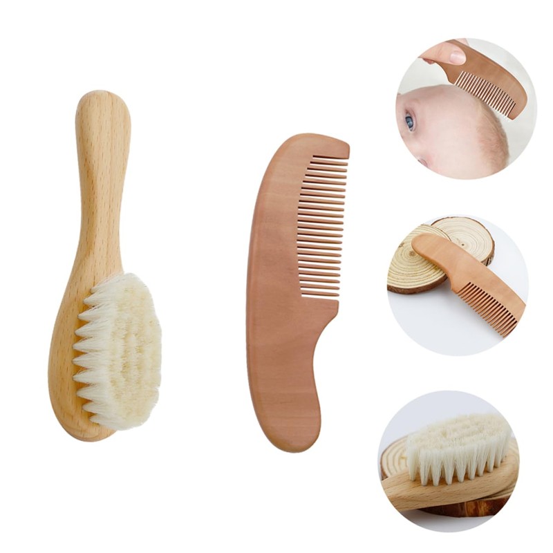 Healeved 3sets Bathing Brush and Comb Gentle Shampoo Cleaning Tool