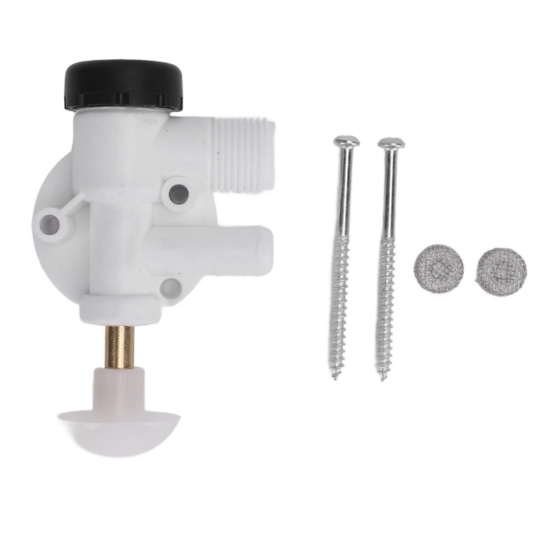 RV Toilet Water Valve Assembly, Plastic Stable Toilet Valve Kit