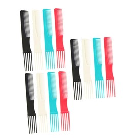 Beavorty 12pcs Hair Cutting Combs Detangle Hair Barber Combs Smooth Mellow Teeth