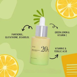 Anua green lemon vita c blemish serum 20% antimanchas día y noche todo tipo de piel