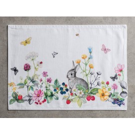 Maison d' Hermine - Juego de 4 manteles individuales de tela, 100% algodón, decorativos, lavables, cocina, fiesta, boda, restaurante y campamento, Printemps - Primavera/verano