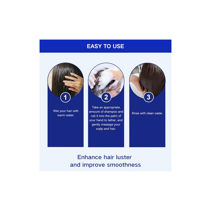 2 Pcs Anti-Dandruff Shampoo, Oil Control and Refreshing Formula, Hair