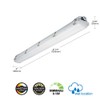Metalux APVT 4ft Vaportite Industrial LED Light w/Selectable CCT &