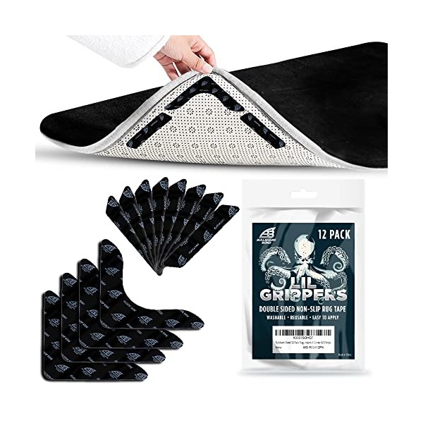 Bullshark Bond 12-Pack Double Sided Non-Slip Rug Pads Rug Tape