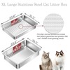 Stainless Steel Sifting Cat Litter Box for Pine Pellets, XL