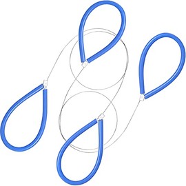 2 Pieces Clay Cutters Wire Steel Wire Clay Cutter Cutting Pottery Tools with Plastic Handle for Clay Artists Cheese Plasticine Dough Cutting Sculpting Pottery Tools (Blue)