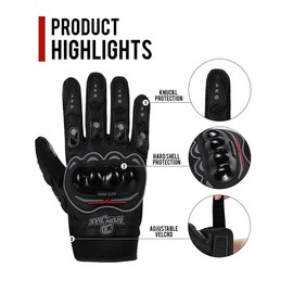 IRON JIA'S Motorcycle Gloves, Motorcycle Gloves, Smartphone Compatible, Touch Panel Compatible, Anti-Slip, For Summer, Shockproof, Breathable, Durable