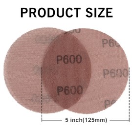 Kcmell 30PCS 125mm Mesh Hook & Loop Sanding Discs, 5 Inch Sanding Pads 80/100/120/150/320/600 Assort Grit, Dust Free Disc Anti-Blocking Long-Lasting Sharp Sandpaper for Car Wood Furniture Floor