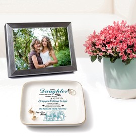 PUDDING CABIN Cat Mom Gifts for Women, Cat Ring Holder for Jewelry, Ceramic Jewelry Tray Dish Rings Bracelets Earrings Trinket Tray, Cat Gifts for Cat Lovers Mother's Day Birthday Wedding Christmas