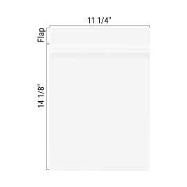 Golden State Art 100pcs Clear Bags Sleeves for 11x14 Picture Mat Matting with Resealable Strips