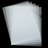 LOLYSIC 60Pcs A4 Plastic Sleeves, Open Top and Side Clear