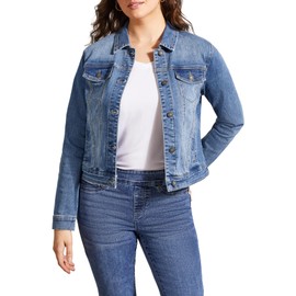 Tribal Women's Comfort Denim Jacket, Dark Vintage, XS