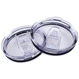 AICMEI 2 Replacement Lids for Yeti Tumblers like Yeti Lids -Spill Proof Lids for 3.2 Inch Diameter - Tumbler Lid for 20 oz Replacement Lid（Transparent）