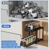 BOIVSHI Pull Out Spice Rack Organizer, 2-Tier Vertical Spice Rack,