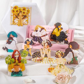 Ta Merry Seal, Collage Material, Assortment, Flake Stickers, Cute, Retro, Stylish, Girls, Collage, Waterproof, Notebook, Sparkle, Sticker Set, Korea, Large Capacity, Vintage, Women, People, Dogs,