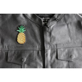 Pineapple Patch - 2x3.5 inch - Embroidered Iron on Patch (P7093)