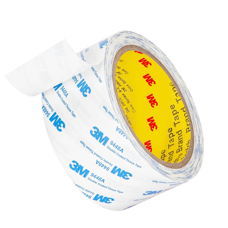 3M Double Sided Tape 2"×32.8Ft 1 Pack 9448A Double Coated