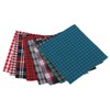 20 Pieces 25 x 25 cm Tartan Check Fabric Polyviscose