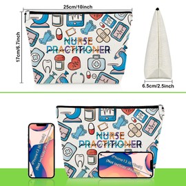 Nurse Practitioner Gifts for Women Makeup Bag NP Appreciation Gift Cosmetic Bag Birtdhay Christmas NP Week Graduation Thank You Present for Medical Nurses Female Nursing Instructor Travel Pouch